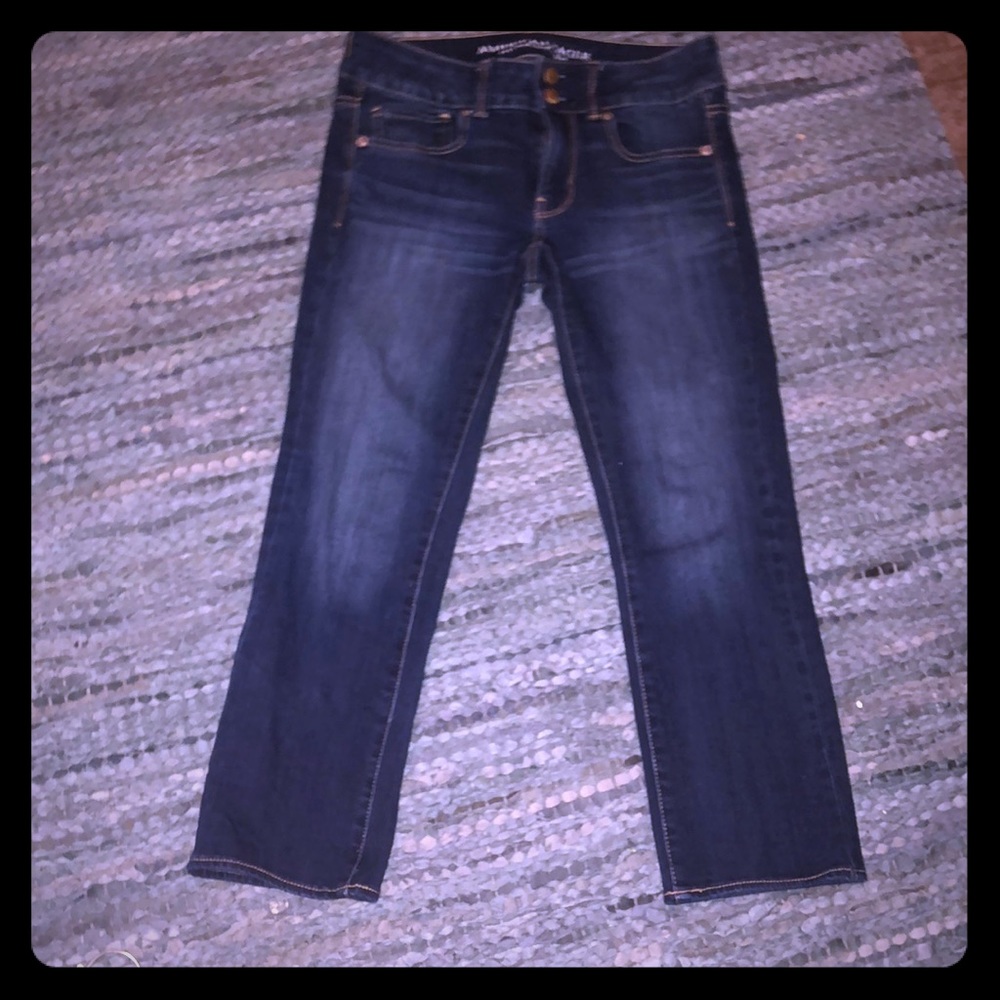 American eagle dark rinse Capri